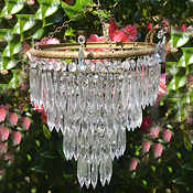 Mid 20th Century 4 tier icicle drop chandelier
