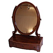 Edwardian mahogany inlaid dressing table mirror