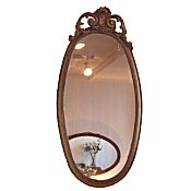 Victorian narrow gilt mirror