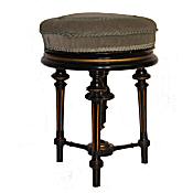 Edwardian ebonised adjustable piano stool
