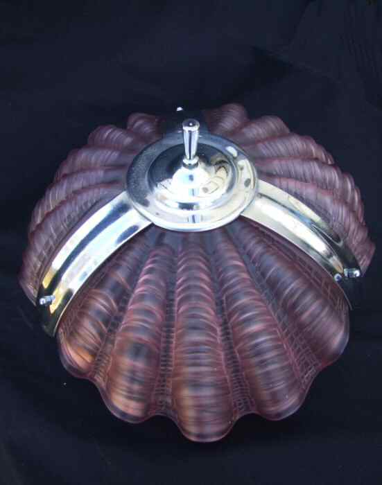 Stunning Pink Art Deco Shell Shape Ceiling Light