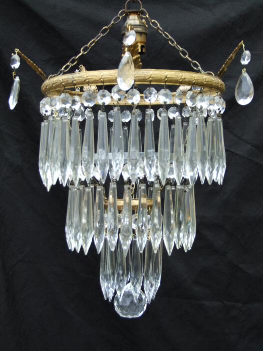Edwardian 3 Tier Icicle Chandelier