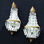 Pair of Antique Sac a Perles Wall Lights