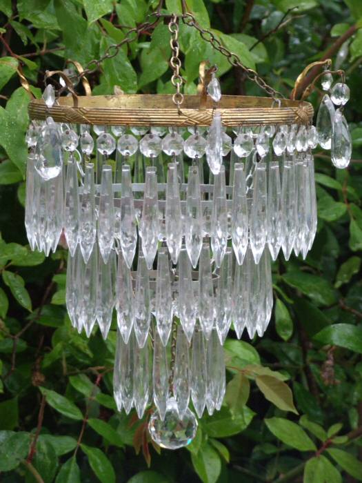 A Beautiful Edwardian 3Tier Icicle Drop Chandelier