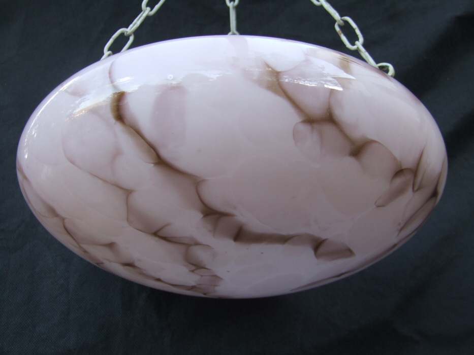 Pink and Chocolate Art Deco Ceiling Light 