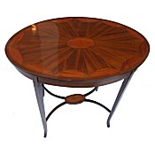 Edwardian inlaid oval occasional table