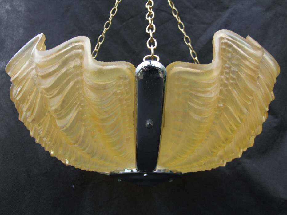 Daffodil Yellow Art Deco Shell Ceiling Light