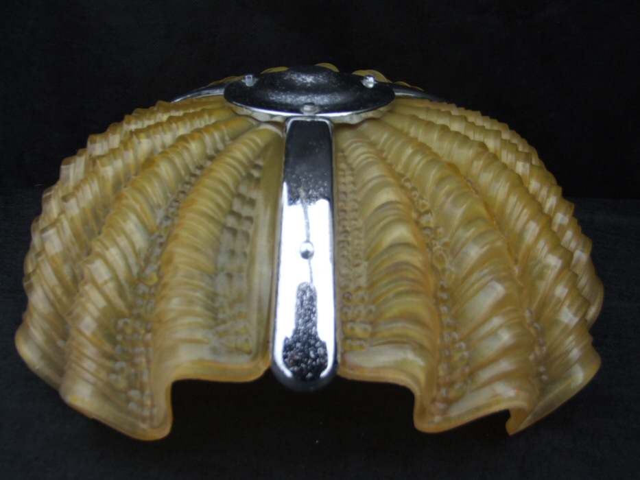 Daffodil Yellow Art Deco Shell Ceiling Light
