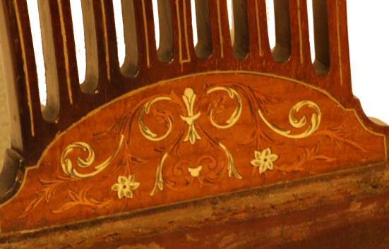 Stunning Edwardian mahogany inlaid armchair