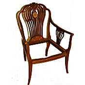 Edwardian inlaid armchair