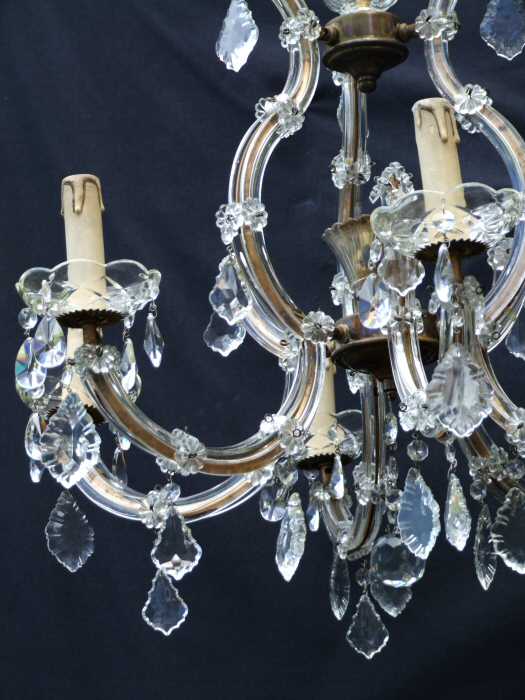 Circa 1930 6 Arm Marie Therese Chandelier