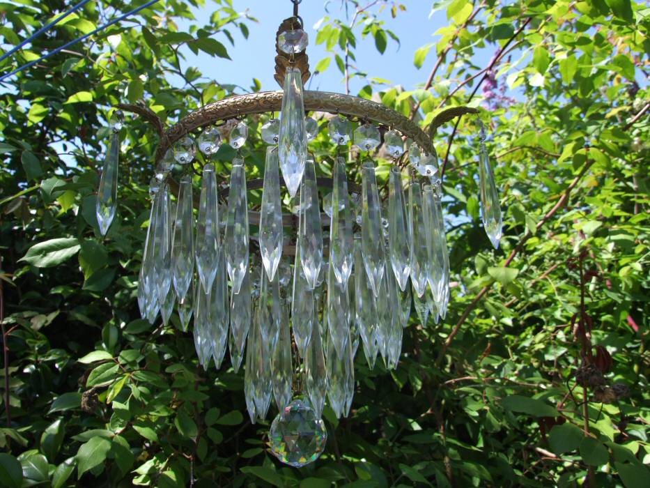 utiful Compact Edwardian 3Tier Icicle Drop Chandelier