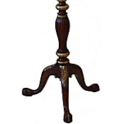 Edwardian mahogany and gilt standard lamp