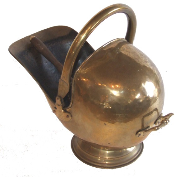 Brass Coal Scuttle and Shovel