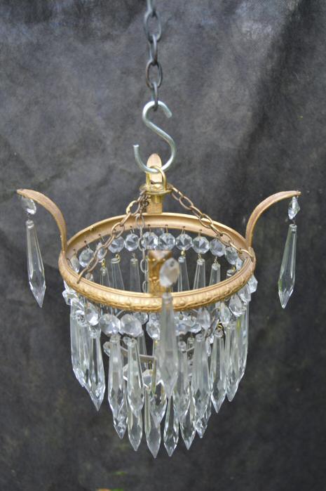 Small Edwardian 2Tier Icicle Drop Chandelier