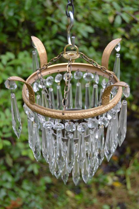 Small Edwardian 2Tier Icicle Drop Chandelier