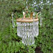 Small Edwardia 2 tier icicle drop chandelier