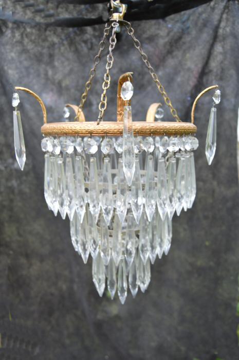 Edwardian 3 Tier Icicle Drop Chandelier