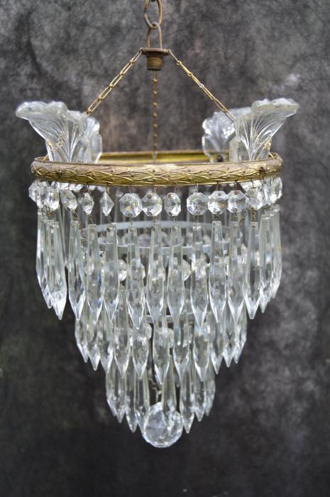 20th Century 3 Tier Icicle Drop Chandelier