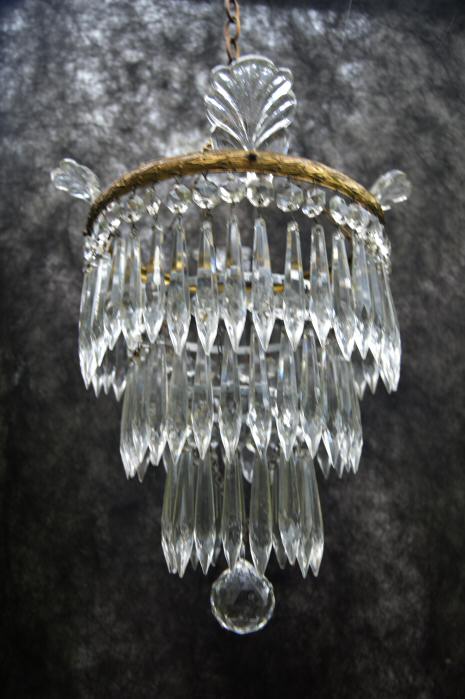 20th Century 3 Tier Icicle Drop Chandelier