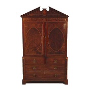 George 111 Sheraton style linen press