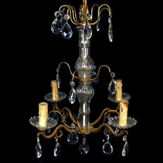 French louis XV style 4 arm chandelier