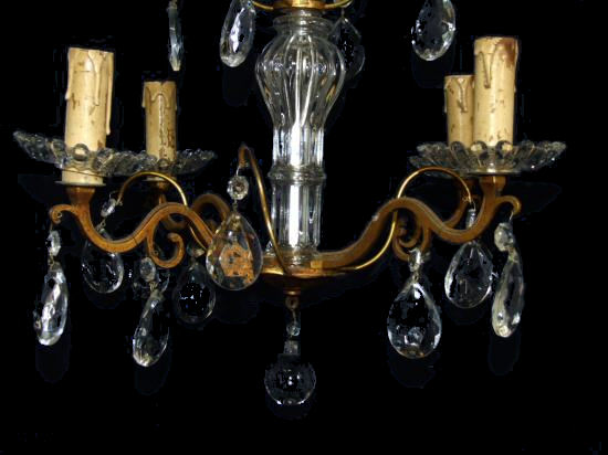 French louis XV style 4 arm chandelier