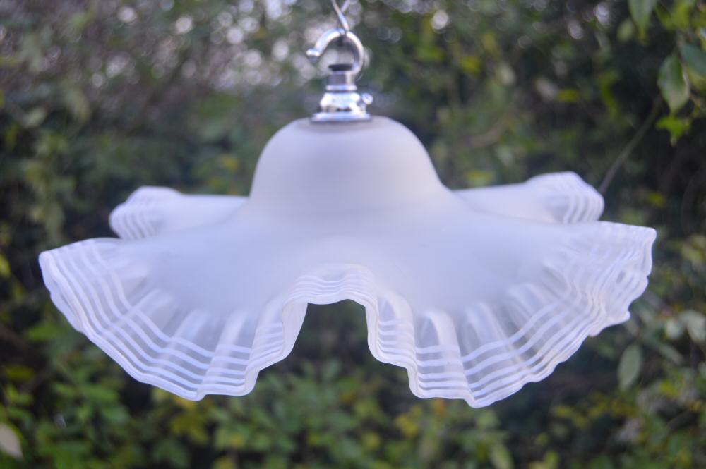 Stunning Edwardian Opaque Petal Ceiling Light