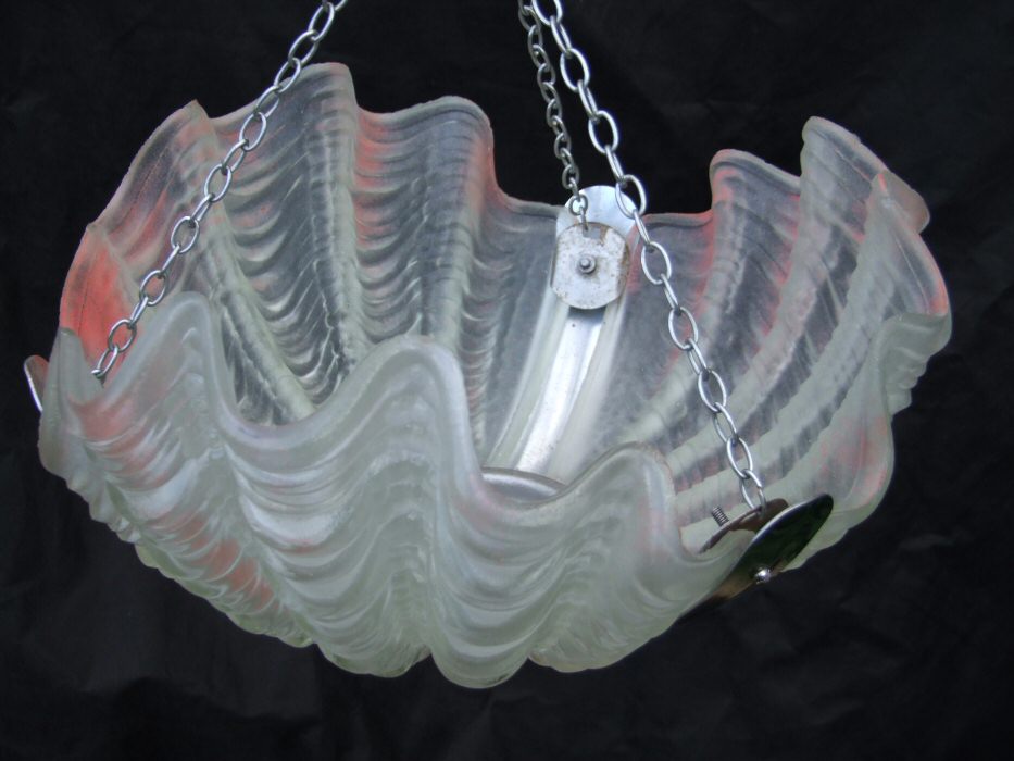 Deco Very Pale Lemon Shell Ceiling Light