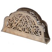 Victorian silver letter rack