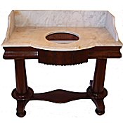 Early Victorian marble top washstand