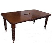 Edwardian mahogany extending dining table to seat 6 to 8