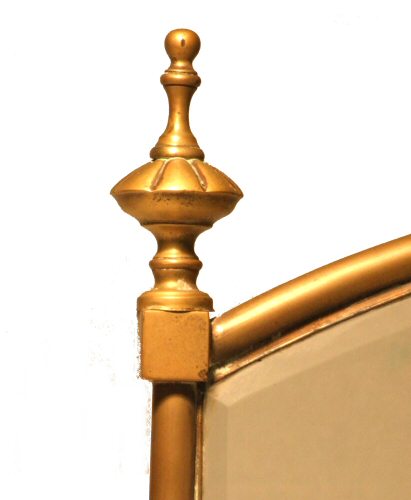 Edwardian brass and glass firecreen