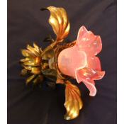 Edwardian cranberry shade ceiling light