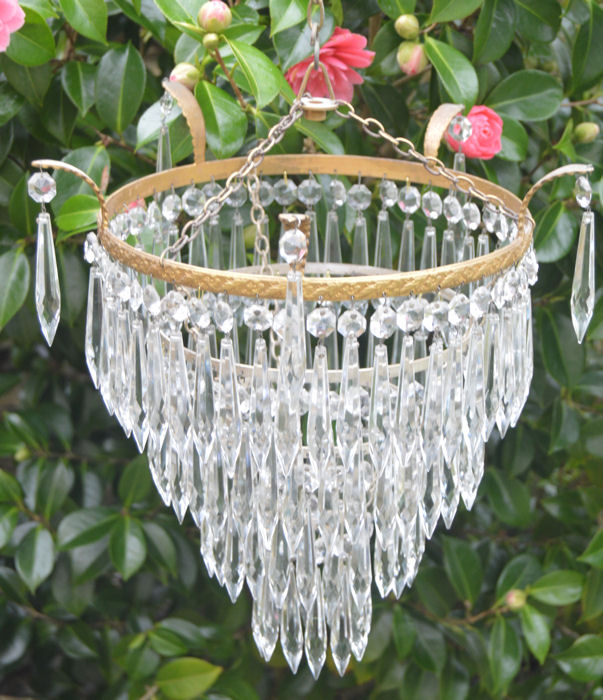 Edwardian 4 Tier Icicle Chandelier