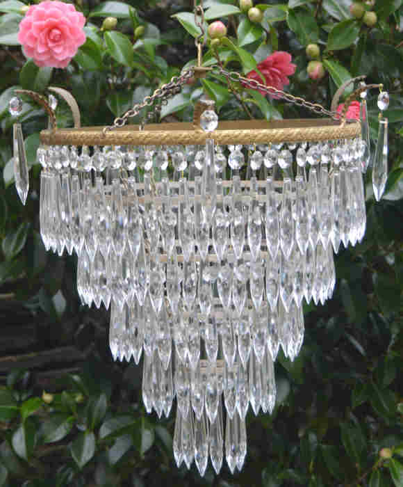 Edwardian 5 Tier Icicle Chandelier