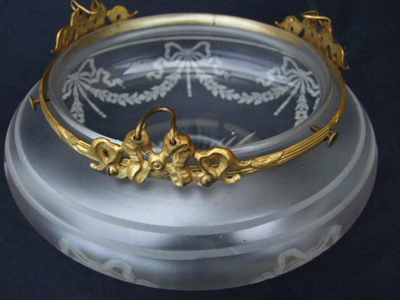 Edwardian Opaque Etched Ceiling Light