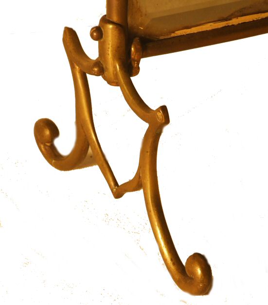 Edwardian brass and mirror firescreen