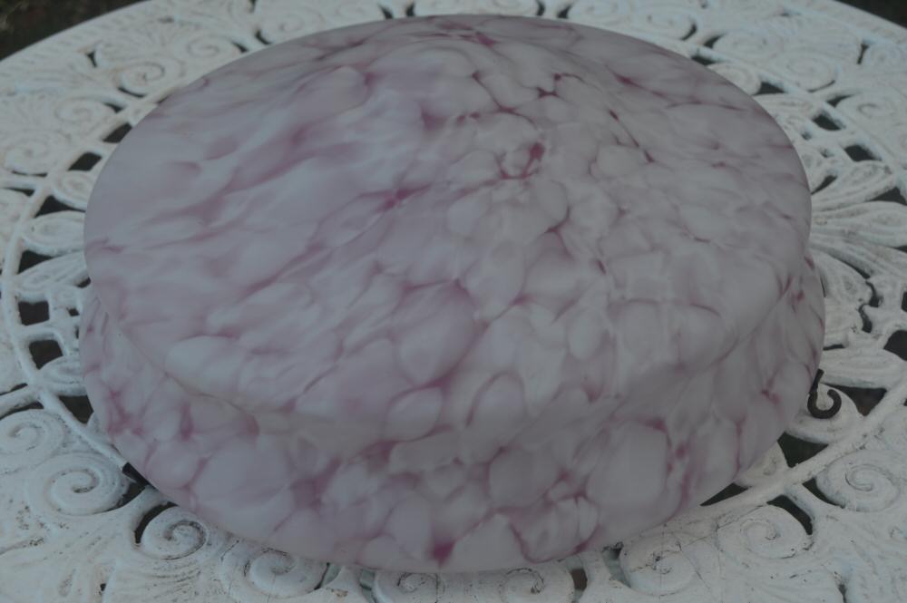 Large Mottled Pink Art Deco Ceiling Light