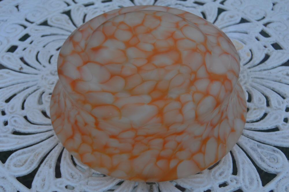 Deco Mottled Deep Tangerine Ceiling Light 