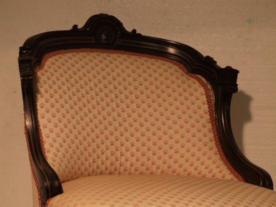 Edwardian ebonised and gilt chair