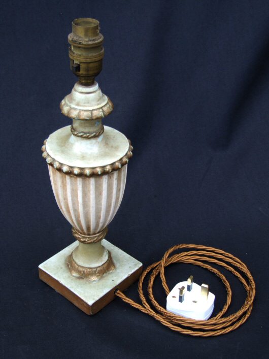 Mid 20th Century Decorative Plaster Urn Table Lamp