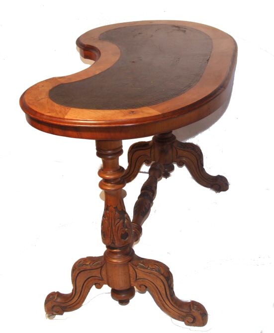 Victorian Walnut Kidney Shaped Writing Desk From Harbour Antiques
