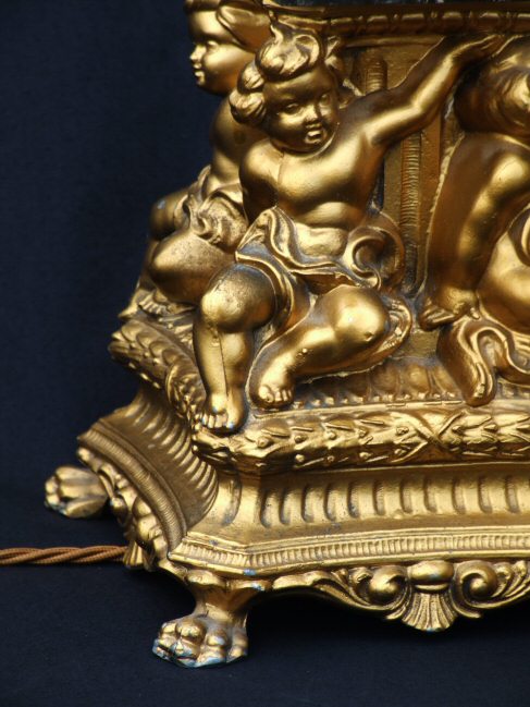 Very Large Mid 20th Century Decorative Cherub Lamp