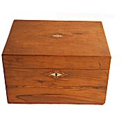 Victorian walnut writing slope