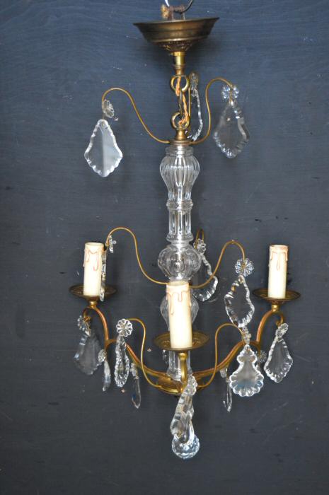 French Louis XV Style Three Arm Chandelier