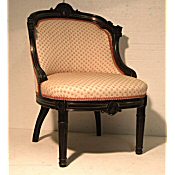 Edwardian ebonised armchair