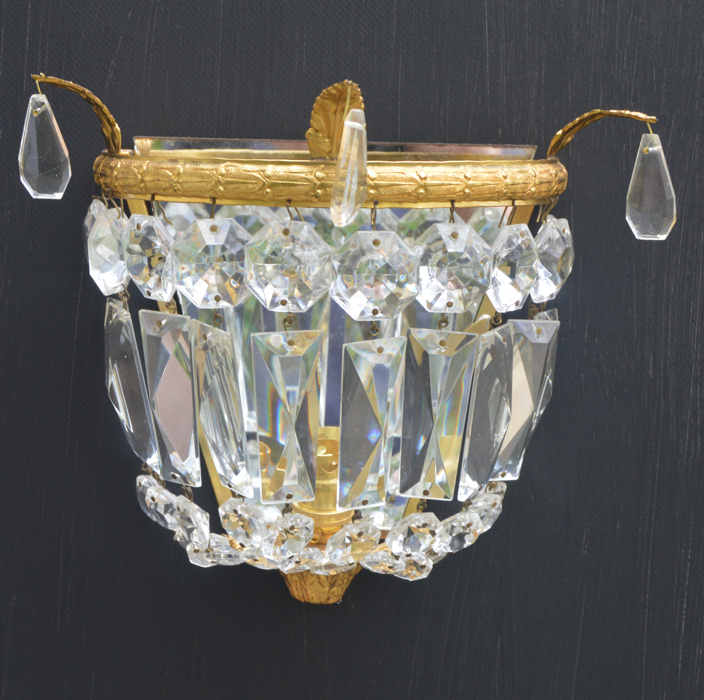 Circa 1930 Purse Wall Lights with accanthus leaf decoration