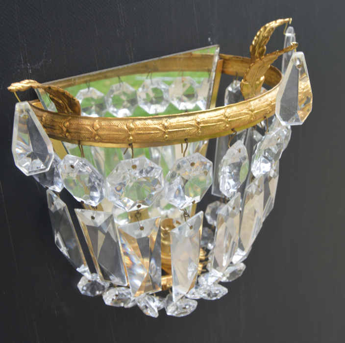 Circa 1930 Purse Wall Lights with accanthus leaf decoration