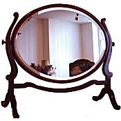 large Edwardian skeleton mahogany mirror